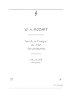 W. A. Mozart Sonata for piano in F major – orchestra transcription