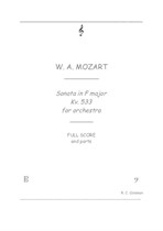 W. A. Mozart Sonata for piano in F major – orchestra transcription