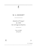 W. A. Mozart Sonata for piano – strings orchestra transcription